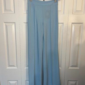 Light Blue High-Waisted Tight Flare Pants